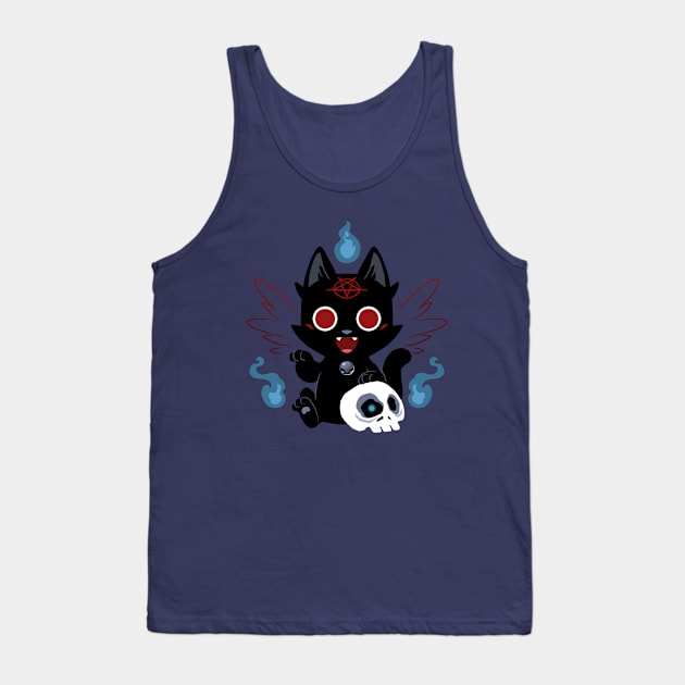 Black Cat Karma Tank Top by Dooomcat